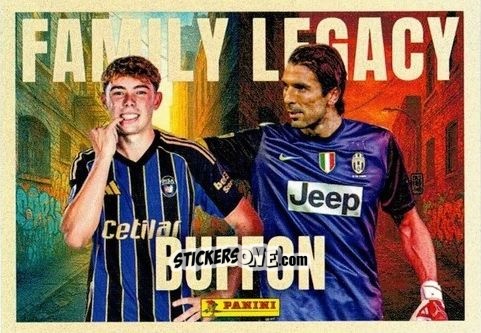 Sticker Louis Buffon (Pisa) / Gianluigi Buffon (Juventus) - Calciatori 2025-2026 n. 543 - Panini