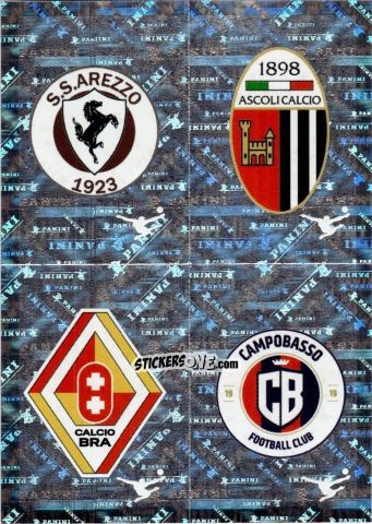 Figurina Arezzo / Ascoli / Bra / Campobasso (Scudetto) - Calciatori 2025-2026 n. 589 - Panini