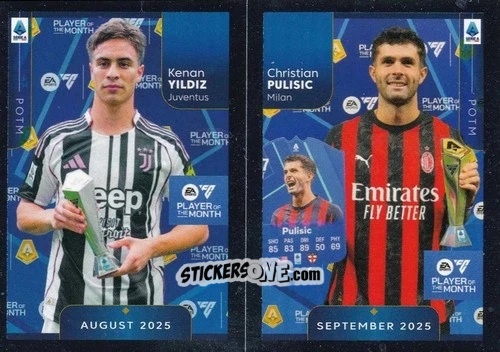 Cromo Kenan Yildiz / Christian Pulisic - Calciatori 2025-2026 n. CEL49 - Panini