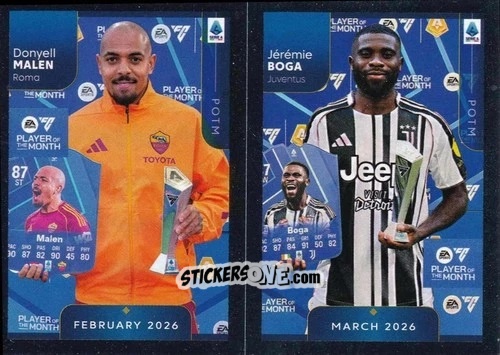 Figurina Donyell Malen / Jeremie Boga - Calciatori 2025-2026 n. CEL52 - Panini