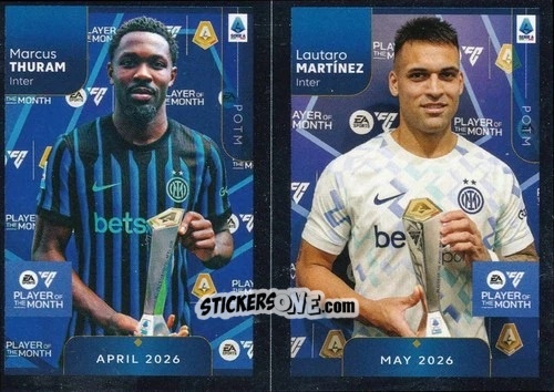 Cromo Marcus Thuram / Lautaro Martinez - Calciatori 2025-2026 n. CEL53 - Panini