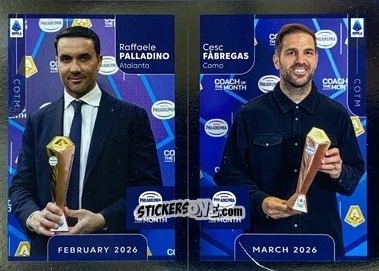 Cromo Raffaele Palladino / Cesc Fabregas - Calciatori 2025-2026 n. CEL57 - Panini