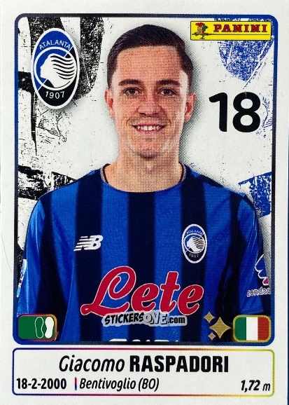 Sticker Giacomo Raspadori - Calciatori 2025-2026 n. UPG3 - Panini