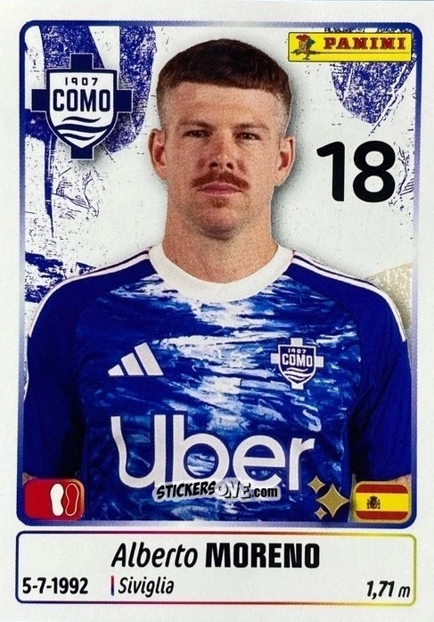 Figurina Alberto Moreno - Calciatori 2025-2026 n. UPG13 - Panini