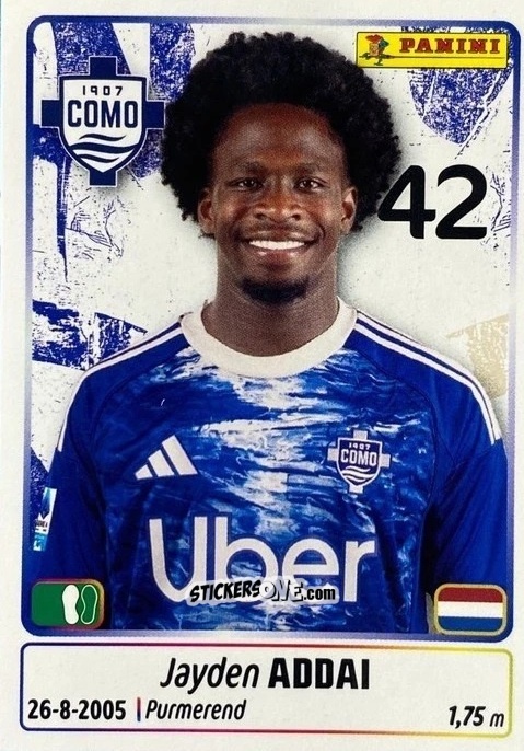 Cromo Jayden Addai - Calciatori 2025-2026 n. UPG16 - Panini