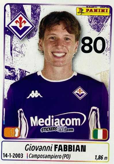 Cromo Giovanni Fabbian - Calciatori 2025-2026 n. UPG21 - Panini