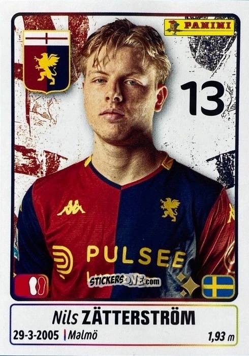 Figurina Nils Zatterstrom - Calciatori 2025-2026 n. UPG26 - Panini