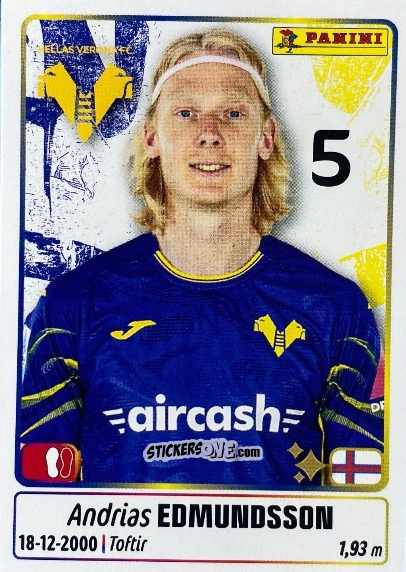 Figurina Andrias Edmundsson - Calciatori 2025-2026 n. UPG29 - Panini
