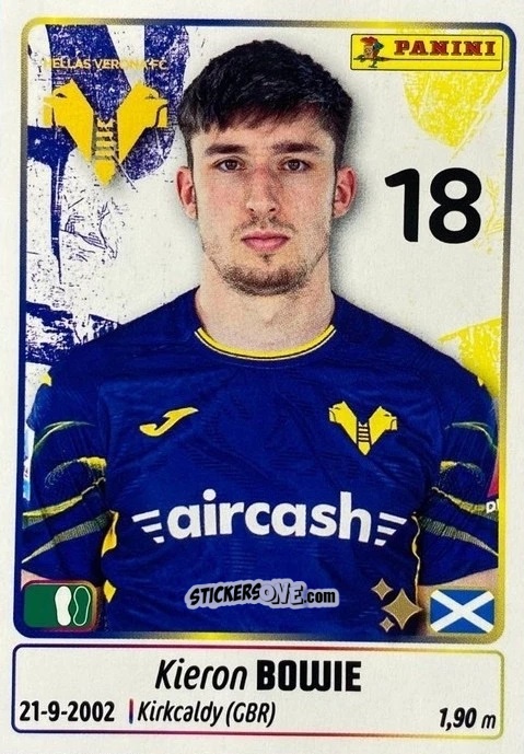 Figurina Kieron Bowie - Calciatori 2025-2026 n. UPG31 - Panini