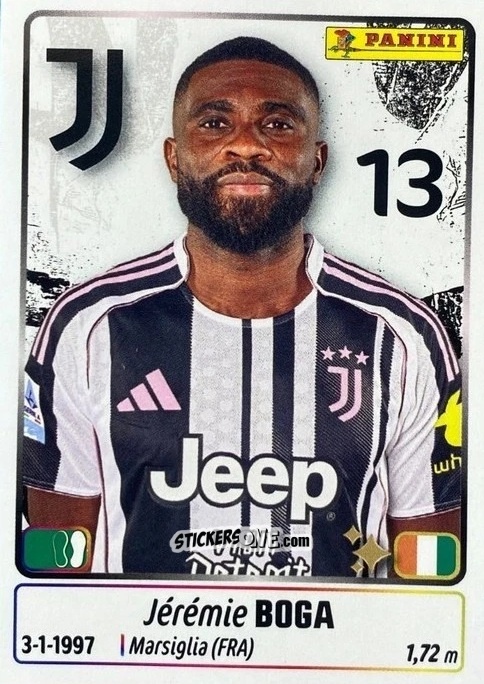 Sticker Jeremie Boga - Calciatori 2025-2026 n. UPG39 - Panini