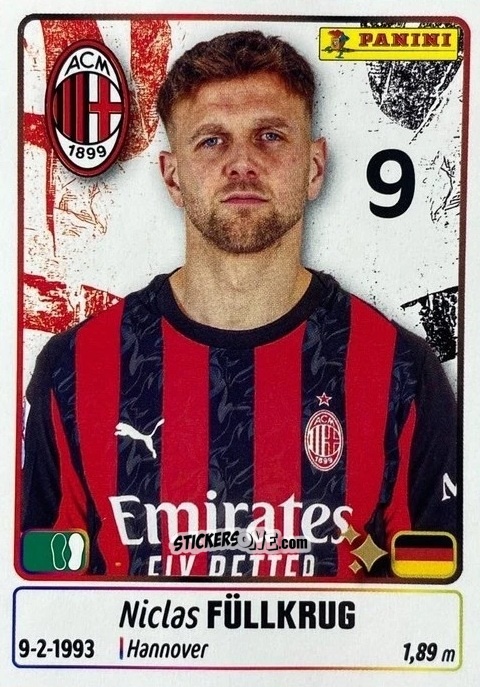 Cromo Niclas Fullkrug - Calciatori 2025-2026 n. UPG52 - Panini