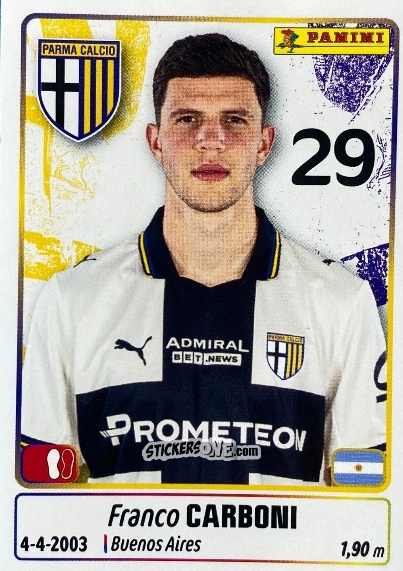 Cromo Franco Carboni - Calciatori 2025-2026 n. UPG57 - Panini