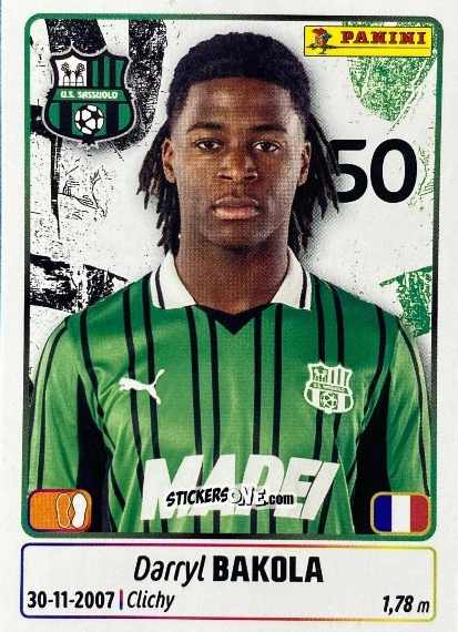 Sticker Darryl Bakola - Calciatori 2025-2026 n. UPG71 - Panini