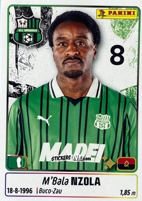 Sticker M'Bala Nzola - Calciatori 2025-2026 n. UPG72 - Panini