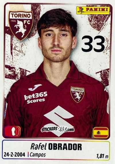 Figurina Rafael Obrador - Calciatori 2025-2026 n. UPG73 - Panini
