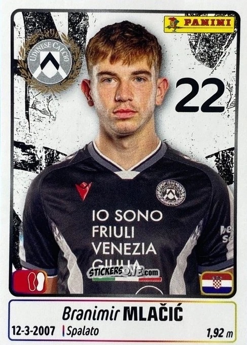 Cromo Branimir Mlacic - Calciatori 2025-2026 n. UPG77 - Panini