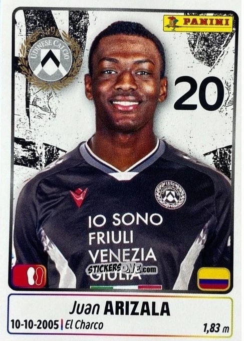 Figurina Juan Arizala - Calciatori 2025-2026 n. UPG78 - Panini