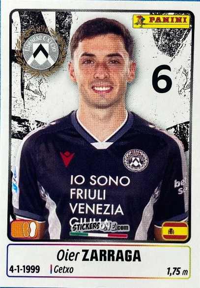 Sticker Oier Zarraga - Calciatori 2025-2026 n. UPG80 - Panini