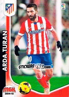 Sticker Arda Turan - Liga BBVA 2014-2015. Megacracks n. 48 - Panini