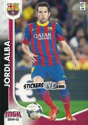 Figurina Jordi Alba - Liga BBVA 2014-2015. Megacracks - Panini