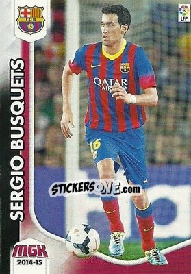 Sticker Sergio Busquets - Liga BBVA 2014-2015. Megacracks - Panini