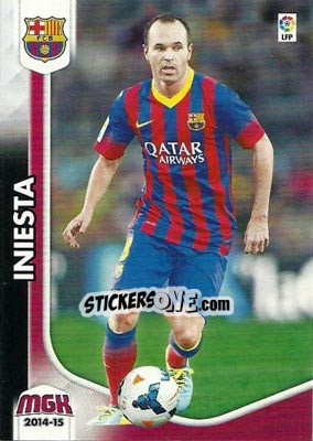 Sticker Iniesta - Liga BBVA 2014-2015. Megacracks - Panini