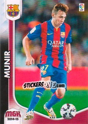 Sticker Munir - Liga BBVA 2014-2015. Megacracks n. 68 - Panini