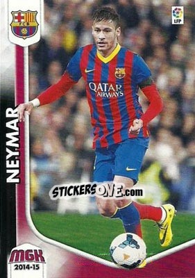 Figurina Neymar - Liga BBVA 2014-2015. Megacracks - Panini