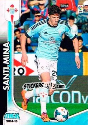 Sticker Santi Mina - Liga BBVA 2014-2015. Megacracks - Panini