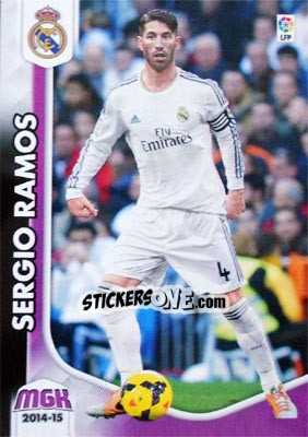 Sticker Sergio Ramos - Liga BBVA 2014-2015. Megacracks n. 239 - Panini