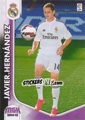 Sticker Javier Hernández - Liga BBVA 2014-2015. Megacracks n. 248bis - Panini