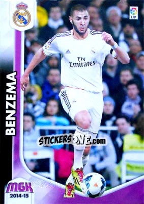Sticker Benzema - Liga BBVA 2014-2015. Megacracks n. 252 - Panini