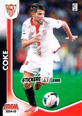 Sticker Coke - Liga BBVA 2014-2015. Megacracks n. 309 - Panini