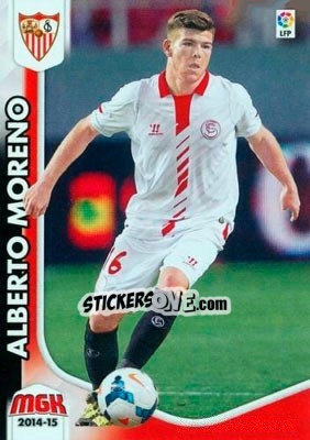 Sticker Alberto Moreno - Liga BBVA 2014-2015. Megacracks - Panini