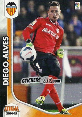 Sticker Diego Alves - Liga BBVA 2014-2015. Megacracks n. 326 - Panini