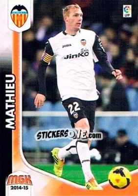 Sticker Jérémy Mathieu - Liga BBVA 2014-2015. Megacracks n. 330 - Panini
