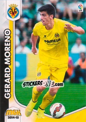 Sticker Gerard Moreno - Liga BBVA 2014-2015. Megacracks n. 357bis - Panini