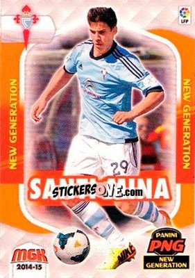 Sticker Santi Mina - Liga BBVA 2014-2015. Megacracks n. 376 - Panini