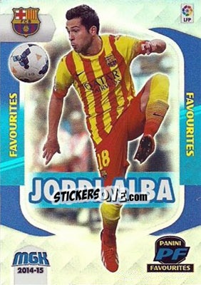 Sticker Jordi Alba - Liga BBVA 2014-2015. Megacracks n. 393 - Panini