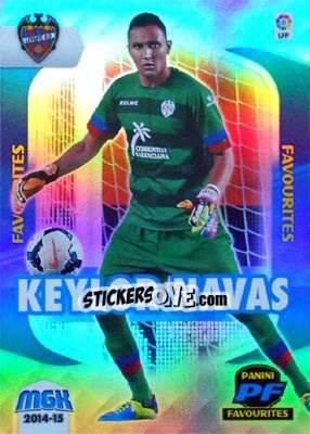 Sticker Keylor Navas - Liga BBVA 2014-2015. Megacracks n. 396 - Panini