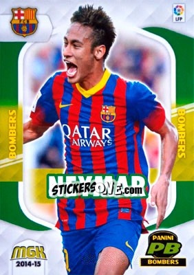 Figurina Neymar - Liga BBVA 2014-2015. Megacracks - Panini