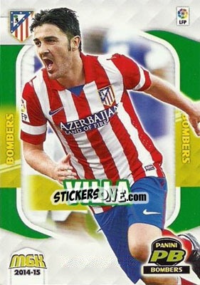 Figurina David Villa - Liga BBVA 2014-2015. Megacracks - Panini