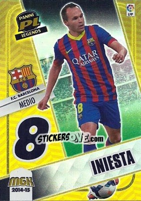 Sticker Iniesta - Liga BBVA 2014-2015. Megacracks n. 430 - Panini