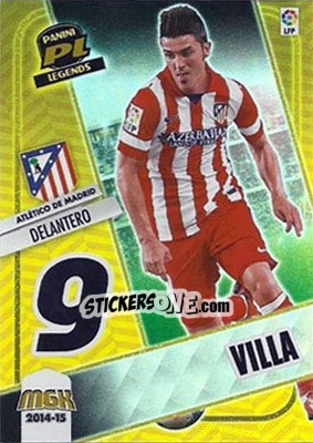 Sticker David Villa - Liga BBVA 2014-2015. Megacracks - Panini
