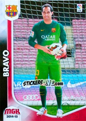 Sticker Claudio Bravo - Liga BBVA 2014-2015. Megacracks n. 452 - Panini