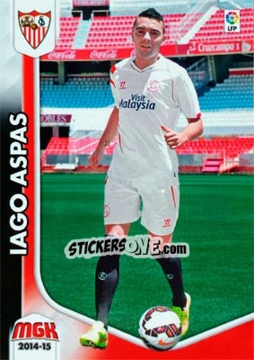 Sticker Iago Aspas - Liga BBVA 2014-2015. Megacracks n. 459 - Panini