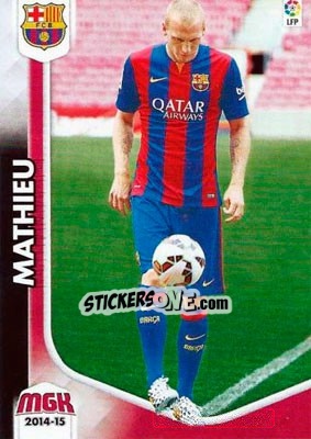 Sticker Jérémy Mathieu - Liga BBVA 2014-2015. Megacracks - Panini