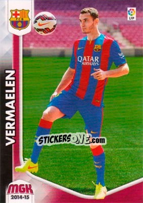 Sticker Vermaelen - Liga BBVA 2014-2015. Megacracks n. 487 - Panini