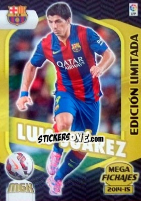 Sticker Luis Suárez - Liga BBVA 2014-2015. Megacracks - Panini