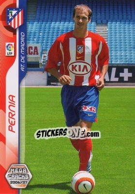 Figurina Pernia - Liga 2006-2007. Megacracks n. 26 - Panini